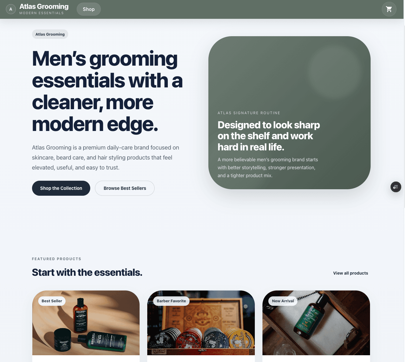Atlas Grooming – E-Commerce Store